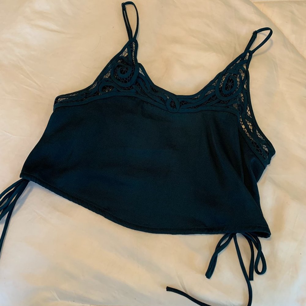 NWOT✨ Free People Teal Satin Tank